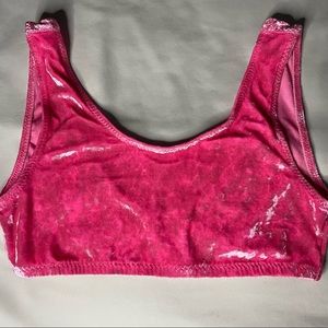 Birds Of Prey: Pink Velvet Harley Quinn Crop Top